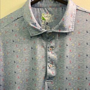 TailorByrd Blue with flamingo polo